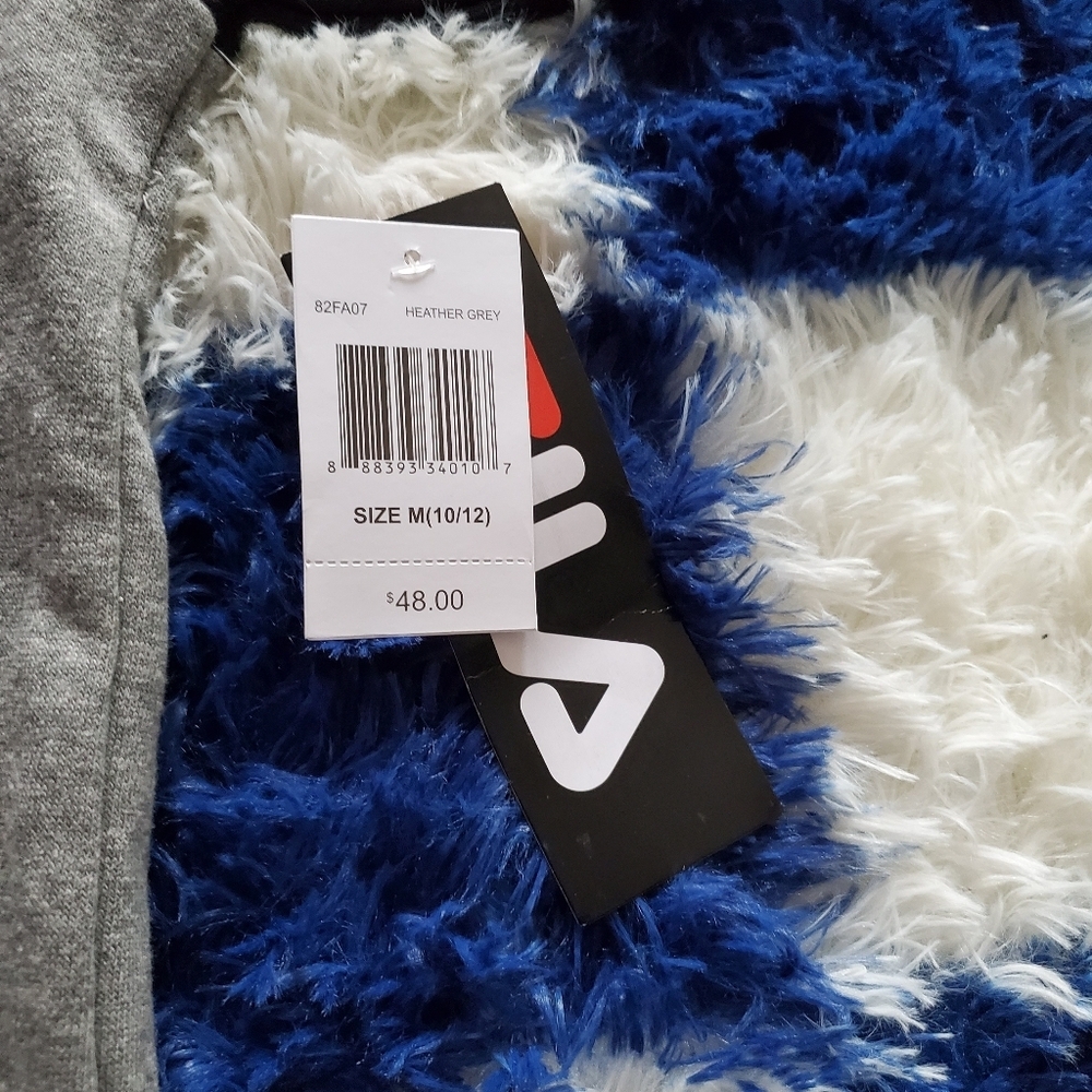 Unisex Kids Size M Grey Fila hoodie with bold logo #streetwear - Picture 5 of 5
